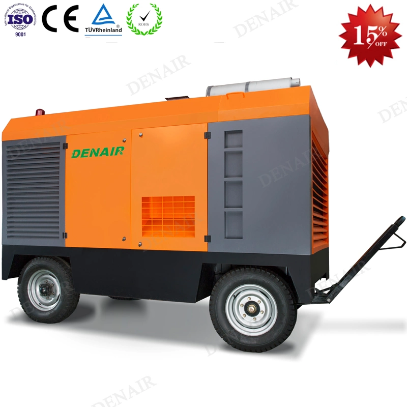 Ultra-Efficient Double-Stage Oil Free Industrial Diesel Portable Screw Air Compressor