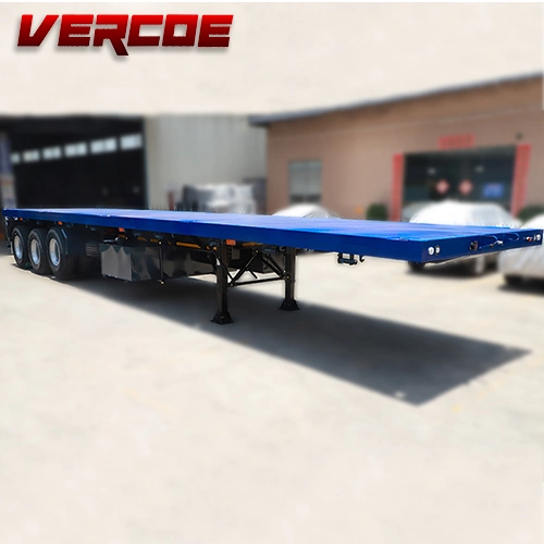 3 Axles 40FT Container Platform Trailer Flatbed Semi Trailer for Sale