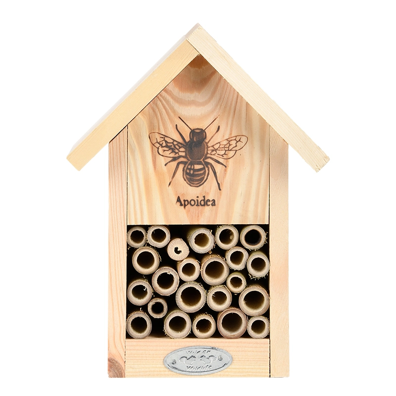 Natural Wooden Garden Beneficial Bug Bee Cage Insect Hotel Mason Bee House