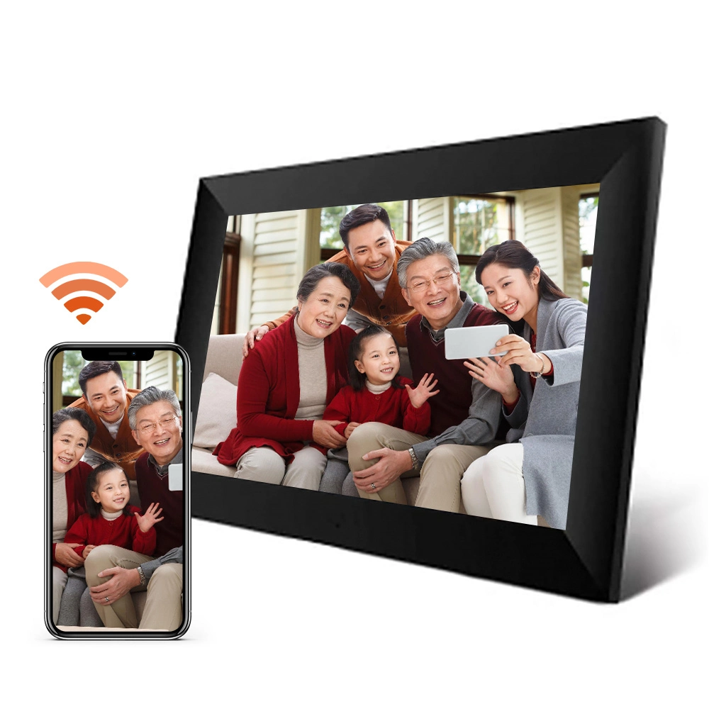 China Factory 10.1 polegadas Auto Picture Frame de vídeo Reproduzir Vídeo Digital Photo Frame cores preto e branco