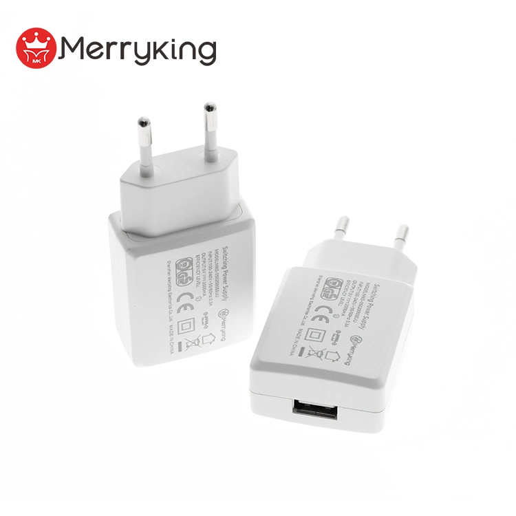 AC DC Adaptor 5V 1.2A 6W DC White USB Wall Charger with CE GS RoHS Certificates