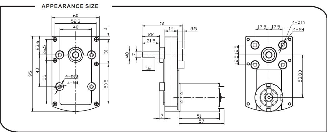 2.2-9.0W Motor paso a paso Caja de engranajes para equipo de oficina