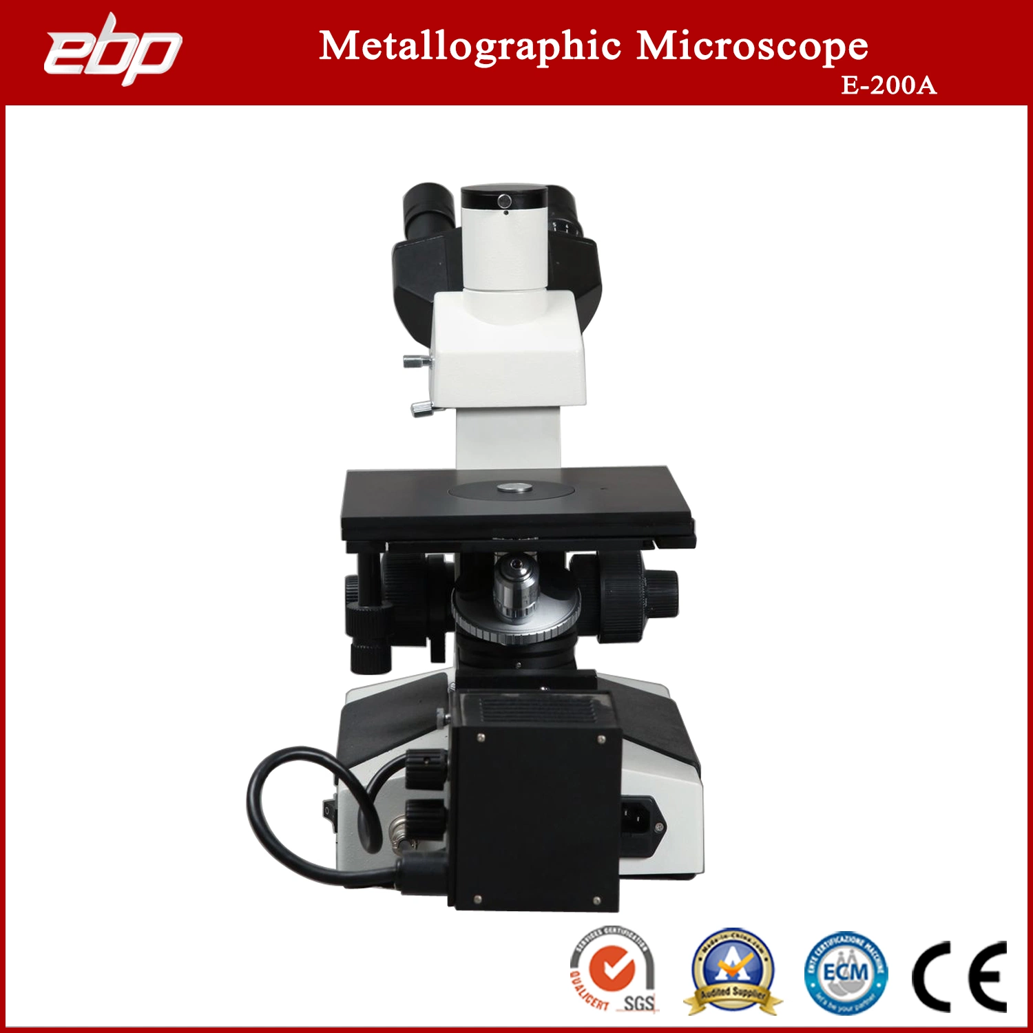 Laboratório de Microscopia metalúrgico invertida portátil instrumento óptico