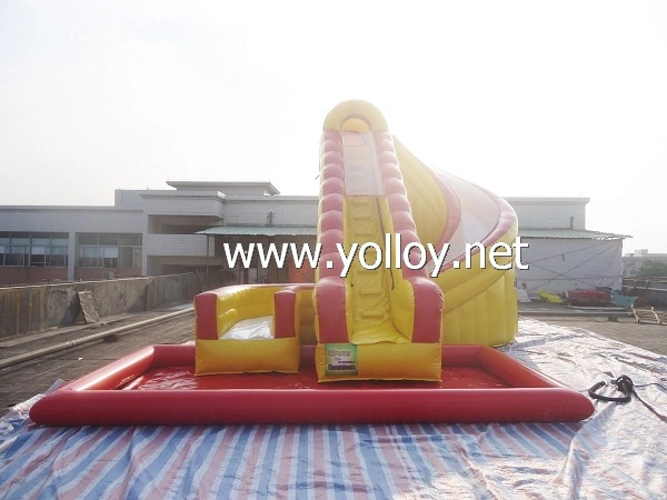 Parque infantil al aire libre Inflatable Water Slide Toys con Piscina