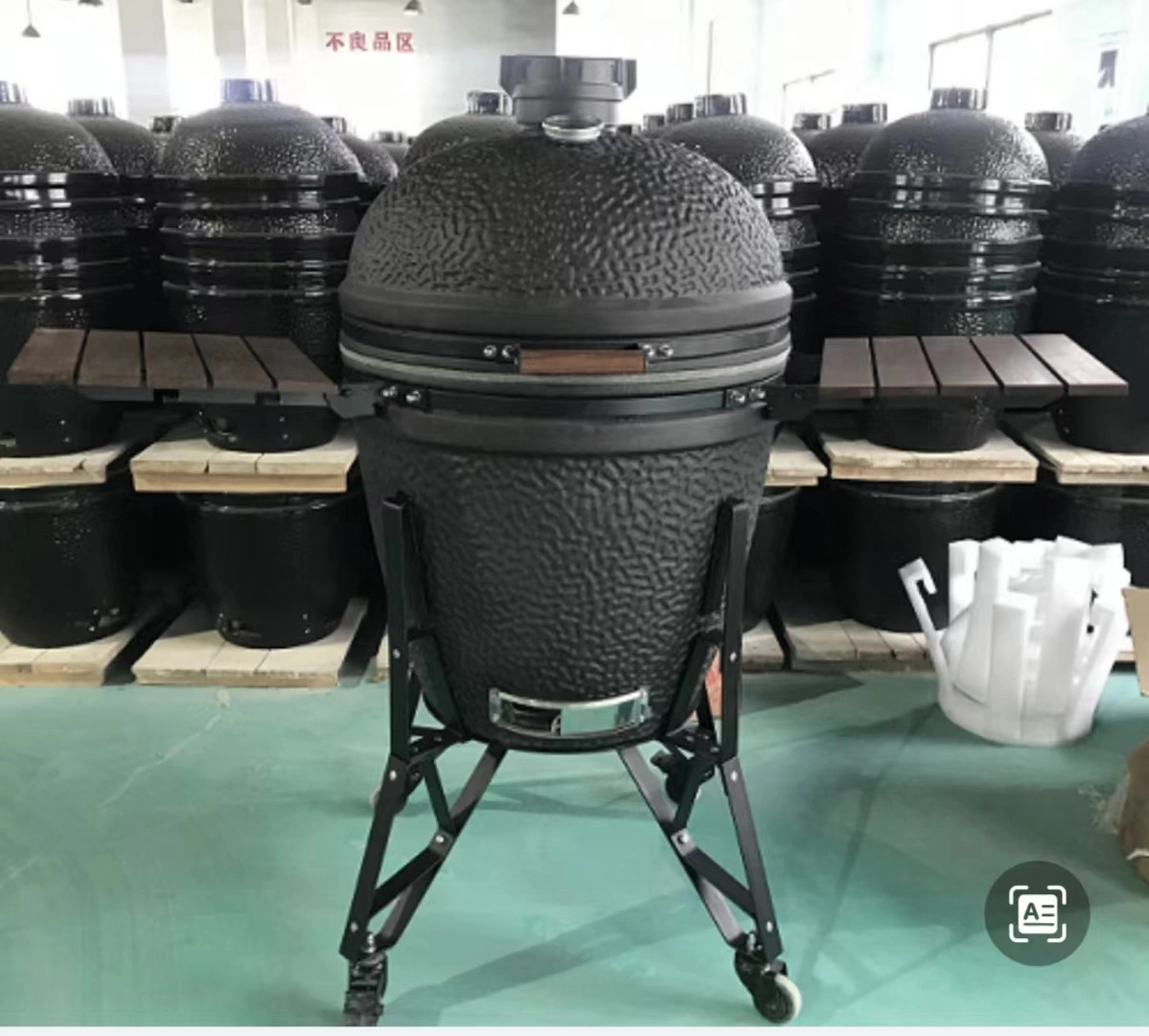 Classic Bubble Glazed Ceramic Charcoal Kamado Grill Outdoor Kitchen Ba Stard