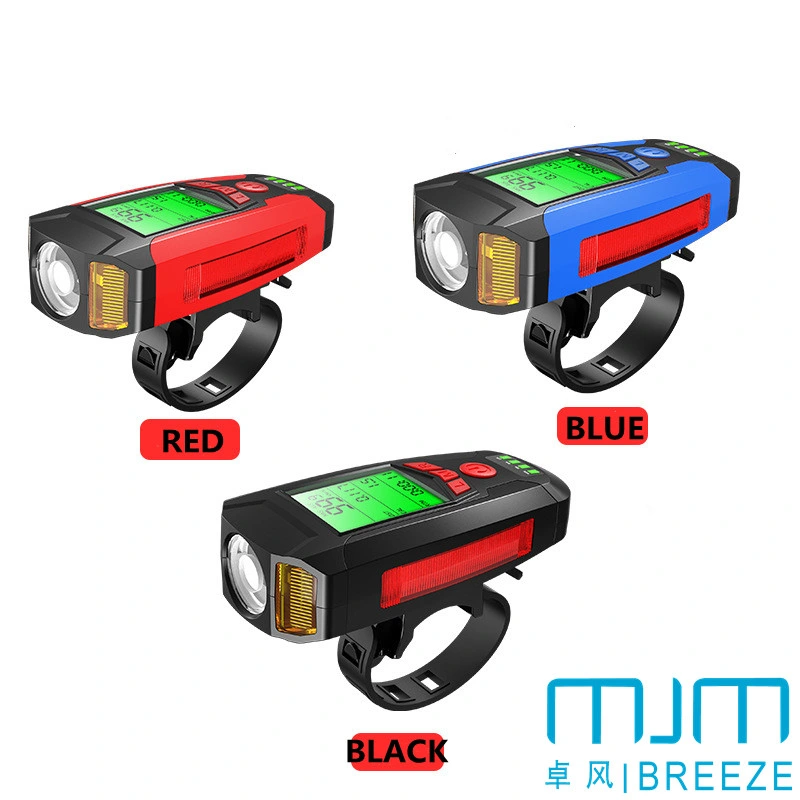 Bqy-002 مصباح مقياس رمز الدراجة مع آلة التنبيه الدراجة متعددة الوظائف المصابيح الأمامية