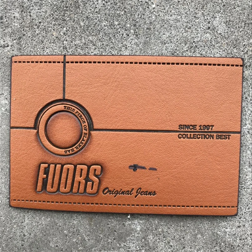 Professional Custom Universal Embossed Leather Label for Casual Outfit