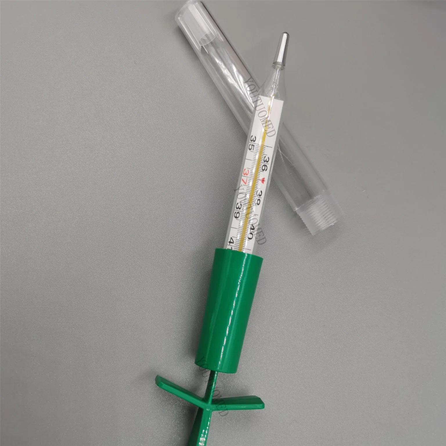 Aucun mercure Thermomètre de verre Thermomètre clinique d'aisselle Hospital Pharmacy ovale médical