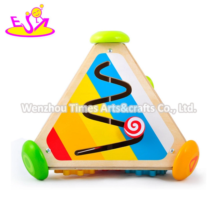 New Hottest 4 in 1 Preschool Wooden Baby Triangle Cube of Activities W12D083