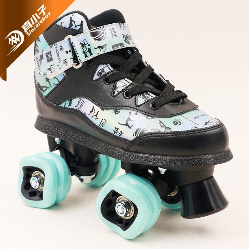 Classic Semi-Soft Kid&prime; S Sneaker Quad Roller Skates for Indoor and Outdoor