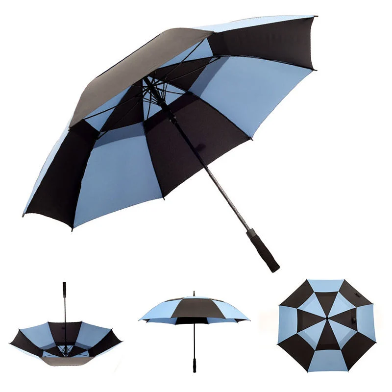 Breathable Large Size Superior Storm Resistant Ventilated Golf Umbrella Parasol