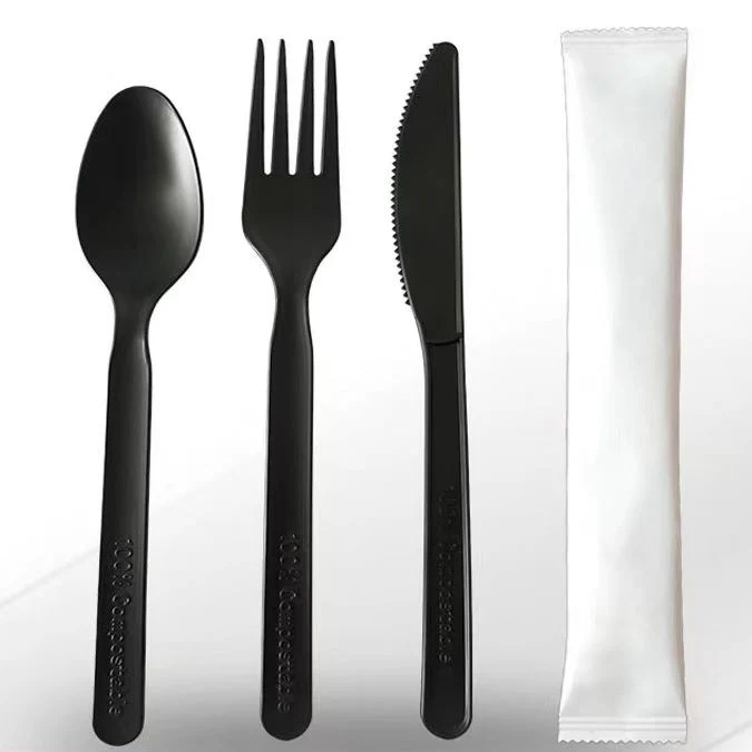 Eco- Friendly 100% Compostable Cutlery Set Disposable Biodegradable for Dinner