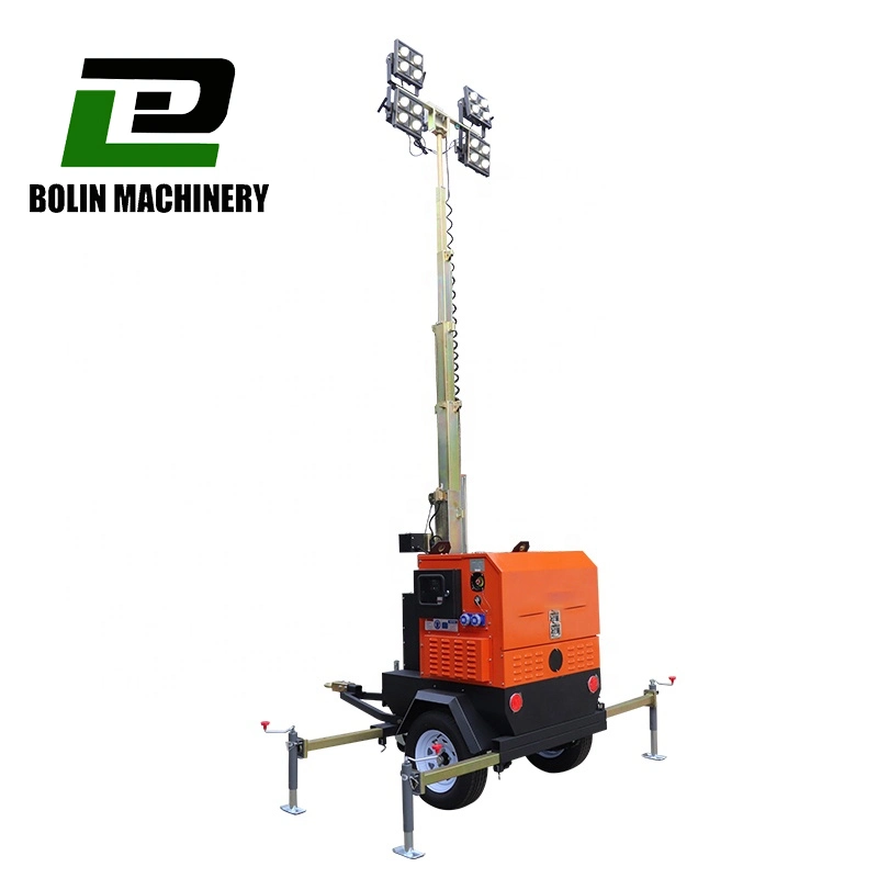 Generator Light Portable Emergency Durable Low Loss Telescopic Mast LED Tower for Sale