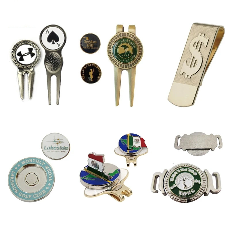 Cheap Customize Metal Magnet Hat Clip with Ball Marker Golf Equipment