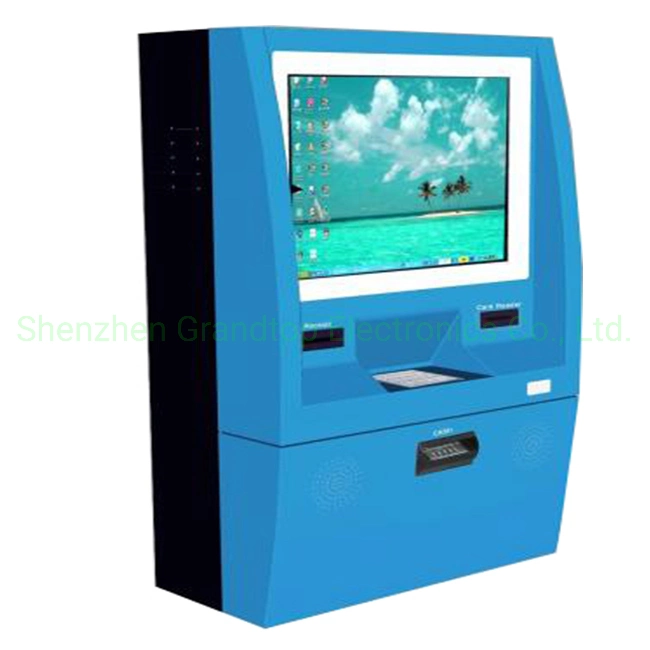 Wall Mounted Bank Cash Payment Kiosk with Card Reader