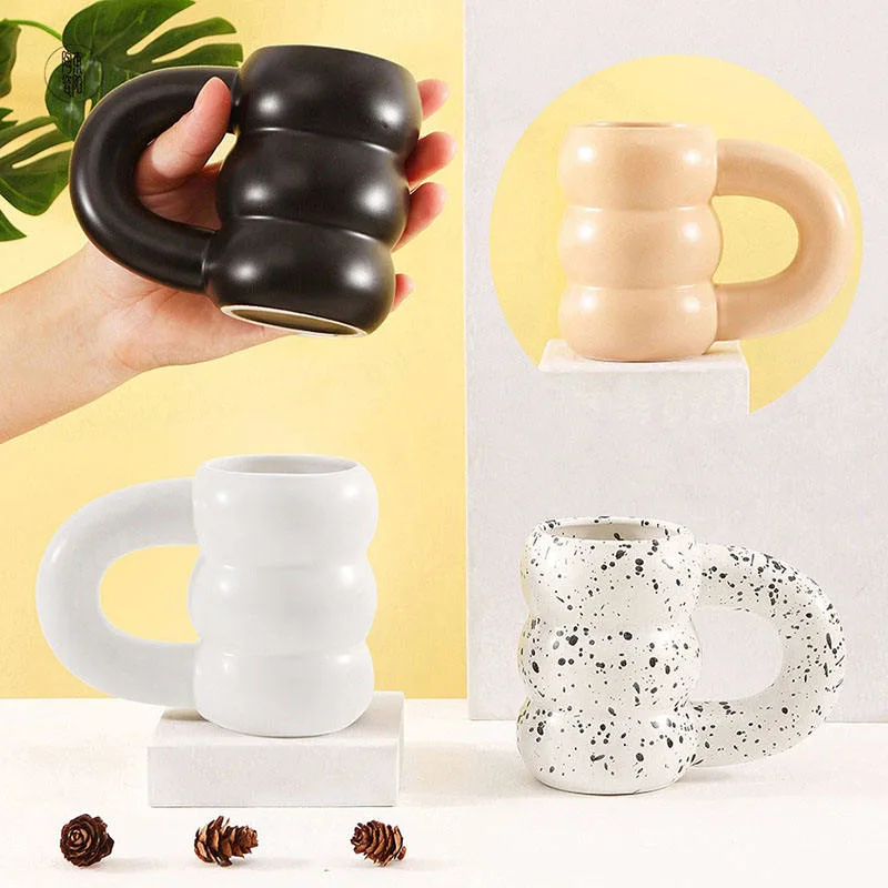Household Personality Spray DOT Sublimation Travel Nordic Mug Custom Ceramic Coffee Mugs Logo for Souvenir Gift