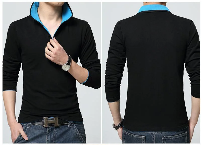 Fashion Long Sleeve Polo Shirts with Good Design