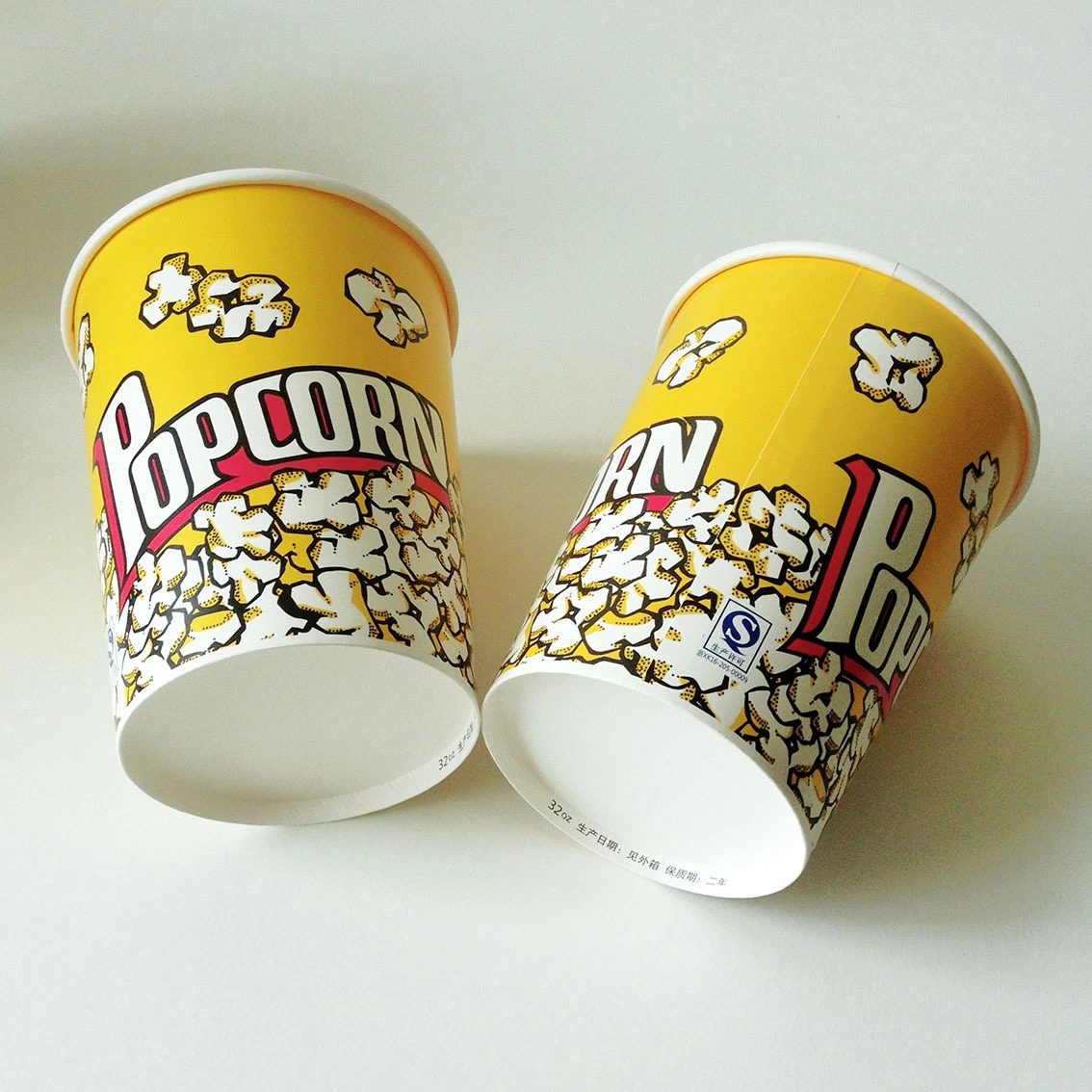 Food Grade 130oz Disposable Custom Printed Popcorn Paper Cup Bucket