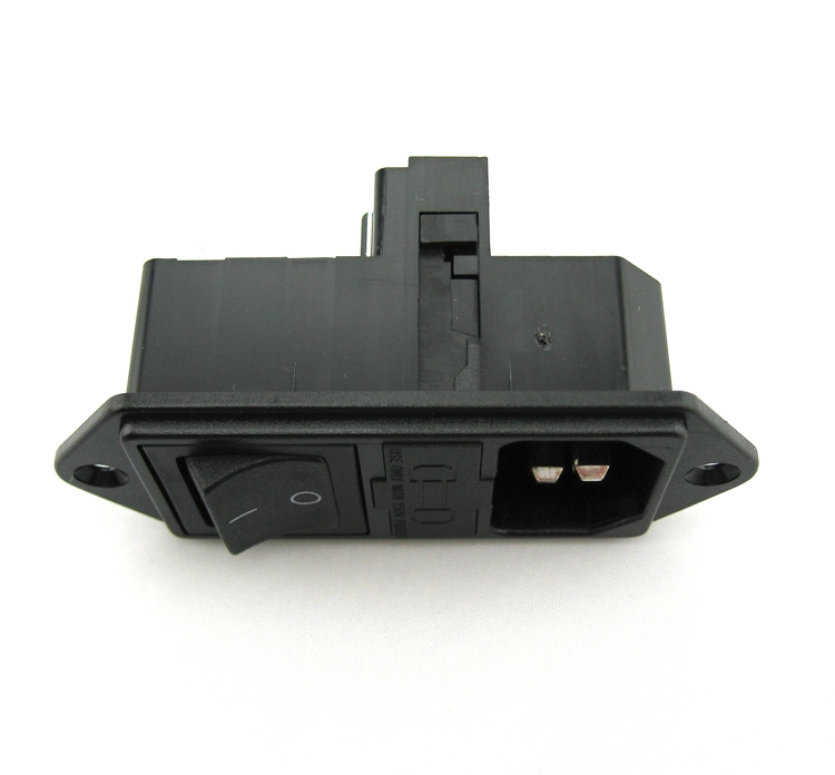 En60320 C14 Socket with Fuseholder 3 Pin Switch Dpst Connector