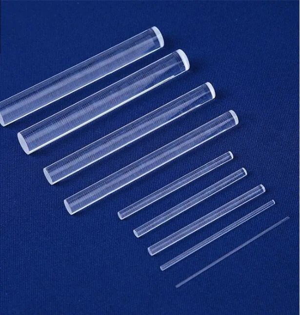 Polished Round Transparent Quartz Rod for Optical Fiber