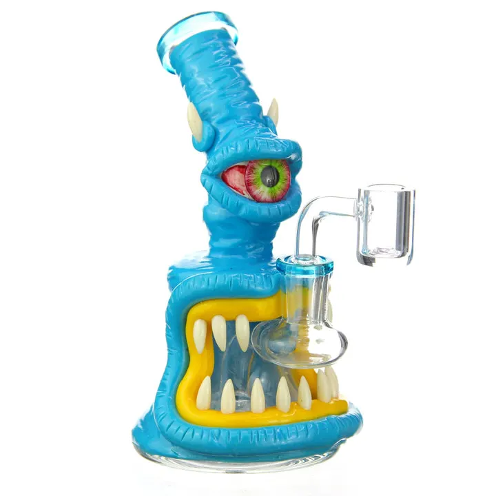 Glass Smoking Accessories 3D Horned Highclops Oil Rig DAB Glass Water Pipe