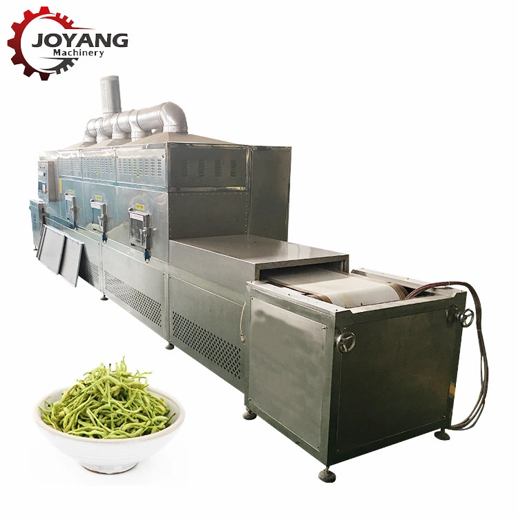 Tunnel Industrial Microwave Chamomile Jasmine Rose Herbs Tea Sterilizing Equipment