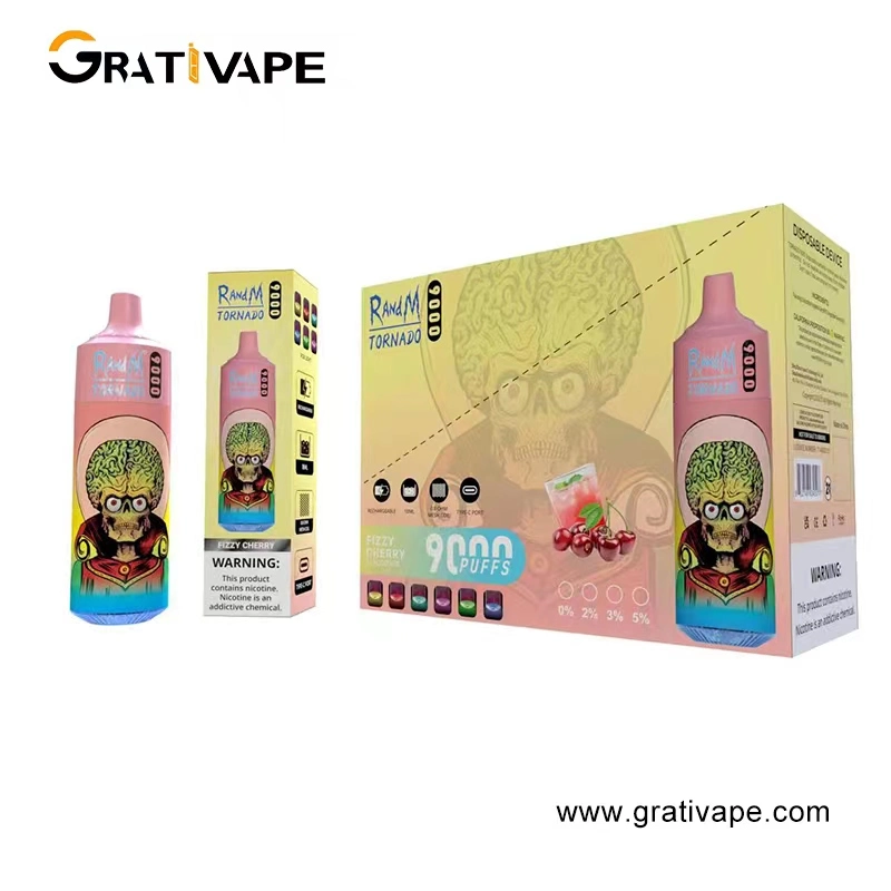 Venda por grosso de Tornado Randm 9000 Puffs Design selvagens 850mAh e cigarros Pen Vape descartáveis