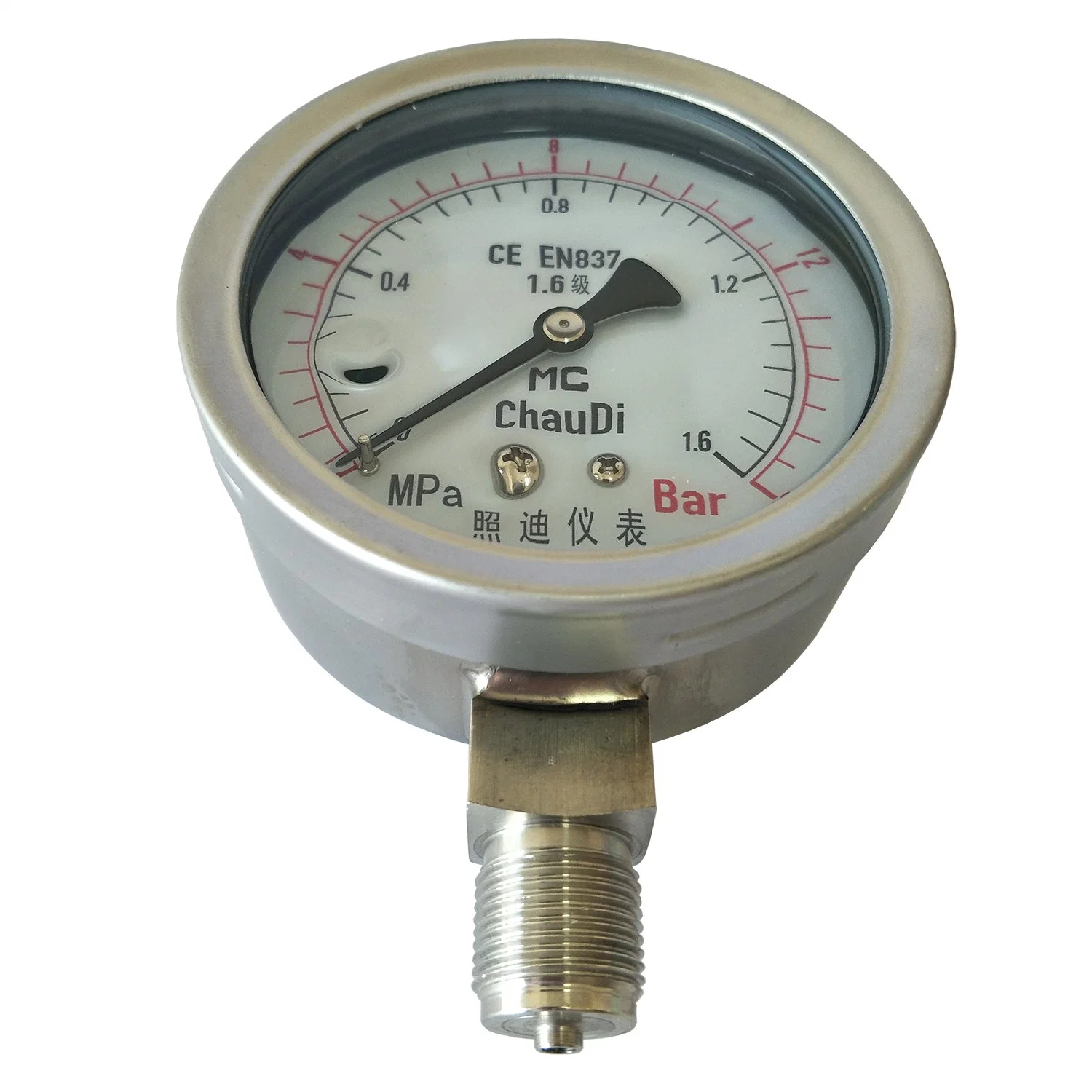 Factory Price 0-100MPa Stainless Steel Diaphragm Bourdon Tube Pressure Gauge for Gas