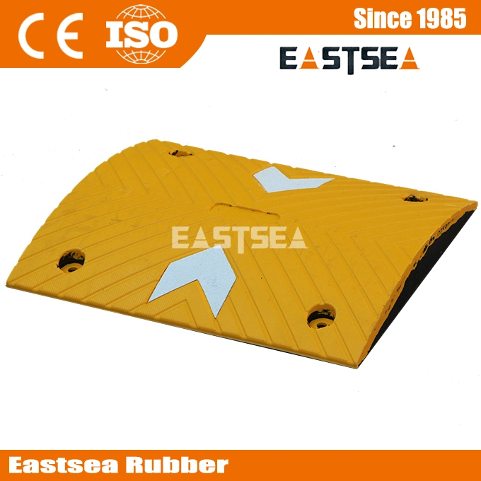 Cheap Price Black &Yellow Rubber Road Safety Speed Hump