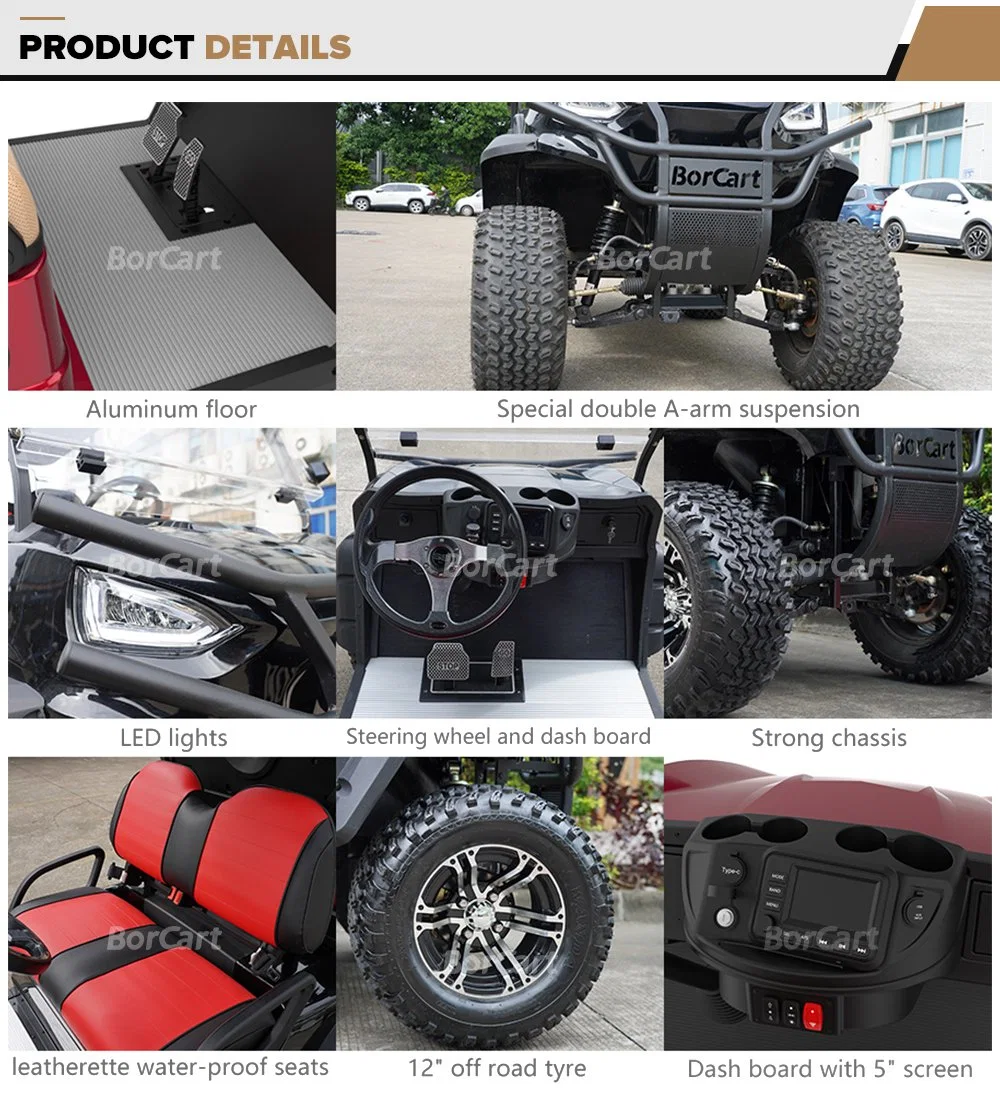 Wholesale/Supplier Golf Cart Four Seater Lithium Utility Vehicles 48V off Road