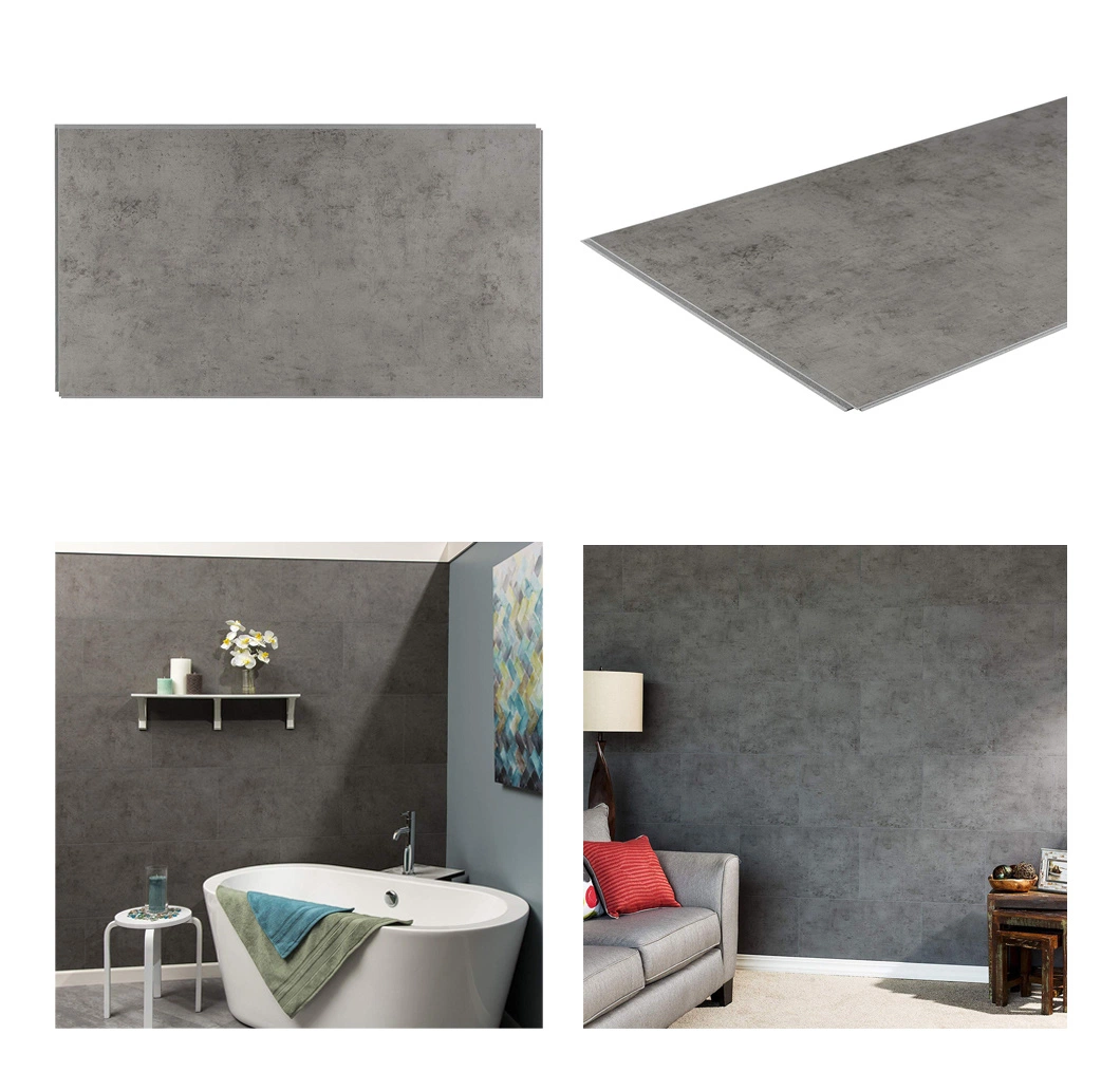 Largeur de 12" cliquez sur Système SPC en plastique de pierre des revêtements de sol en vinyle de luxe salle de bains cuisine Wall Tile