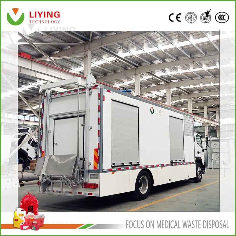 Non-Incineration Contaminated Medical Refuse Microwave Disinfection Mobile Disposal Treatment Device Vehile