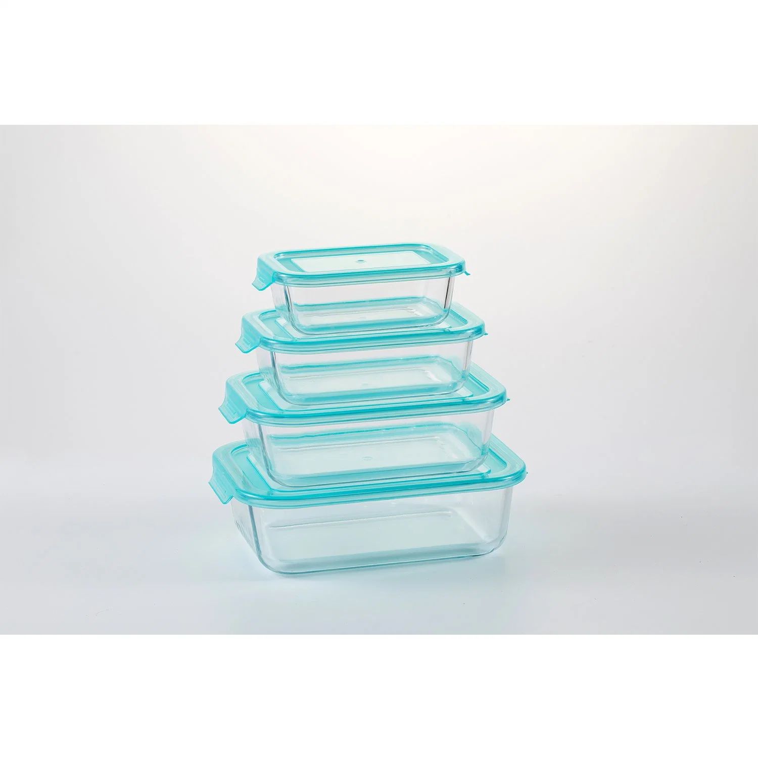 1480ml Home Lunch Box Microwave Glass Bowl Glass Crisper Glass Storage Containers with Lids