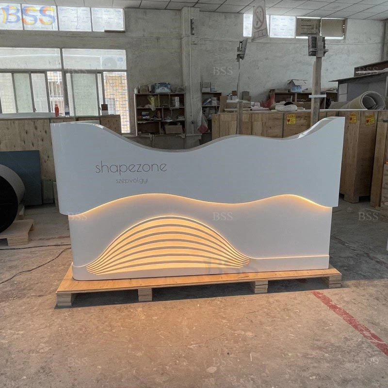 Fancy Reception Desk Small LED Art Deco Fancy Reception Desk