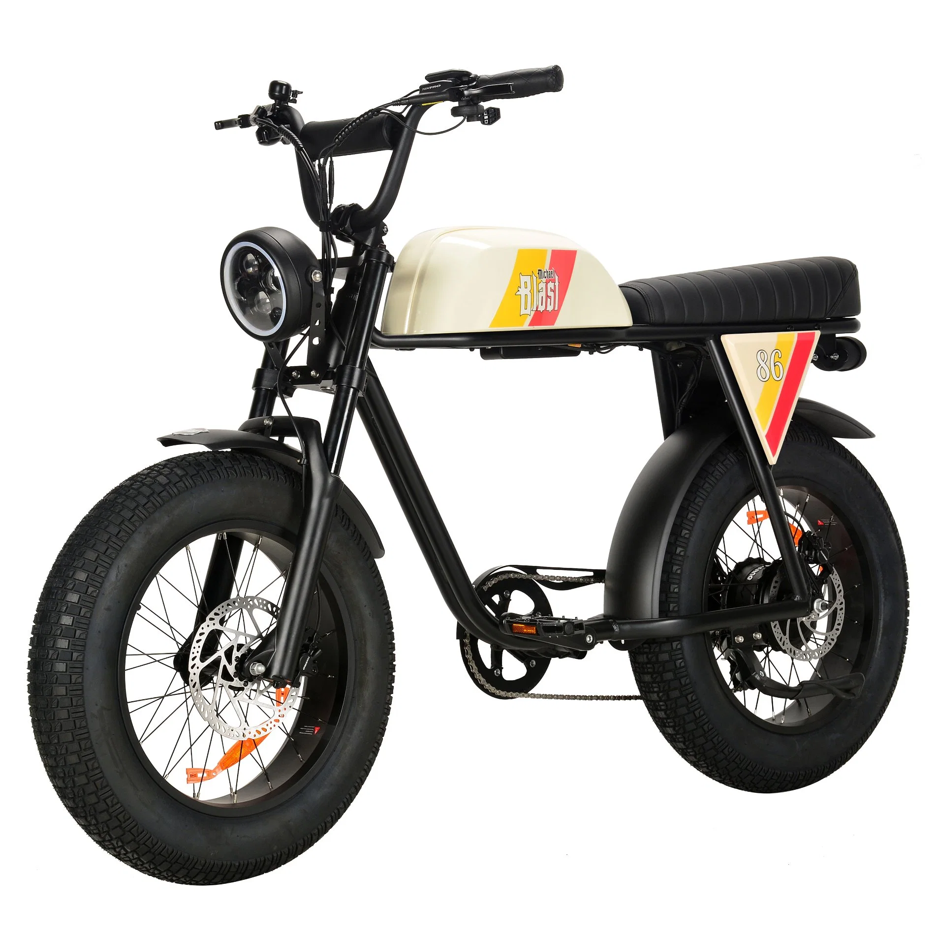La moda Ebike motorizado con neumático Fat 5.0 Bicicleta eléctrica con una larga asientos para 2 personas E-Bike
