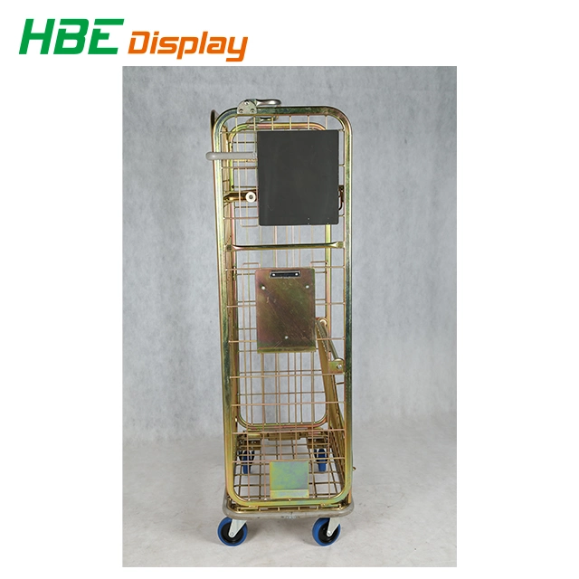 Laundry Steel Material Folding Hand Trolley Roll Container