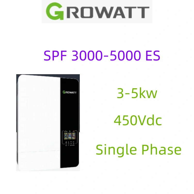 Inversor solar Growatt Goodwe Solis Huawei Sungrow Sineng Deye Canadense Inversor de armazenamento fora da grelha de 450 V CC monofásico de 5 kw e 3,5 kW