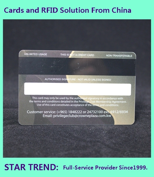 Customized Plastic Signature Card for Name Card Business Card Member Card