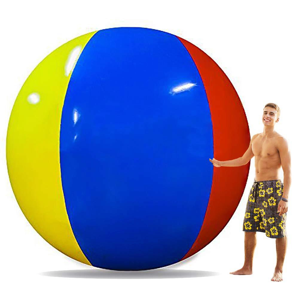 Riesen bunte aufblasbare Beach Ball große drei-Farben verdickte PVC-Wasser Volleyball Fußball Outdoor Party Kinder Spielzeug Wyz15372