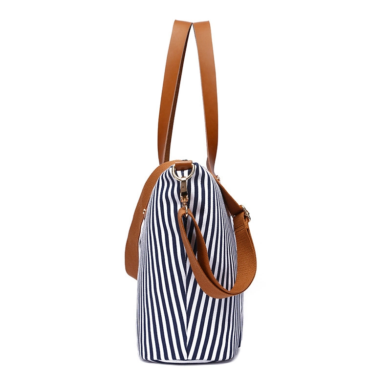 SA60 Stripe Oversize Mummy Bags Baby Women Travel Women логотип Водонепроницаемая сумка для пляжного сумки оптом Canvas Custom