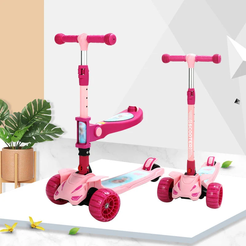 Hot Sale Kids électrique pliant 3 roue Kick Scooter enfants Kids' Scooter de pulvérisation pour les enfants avec de la musique Kids scooter