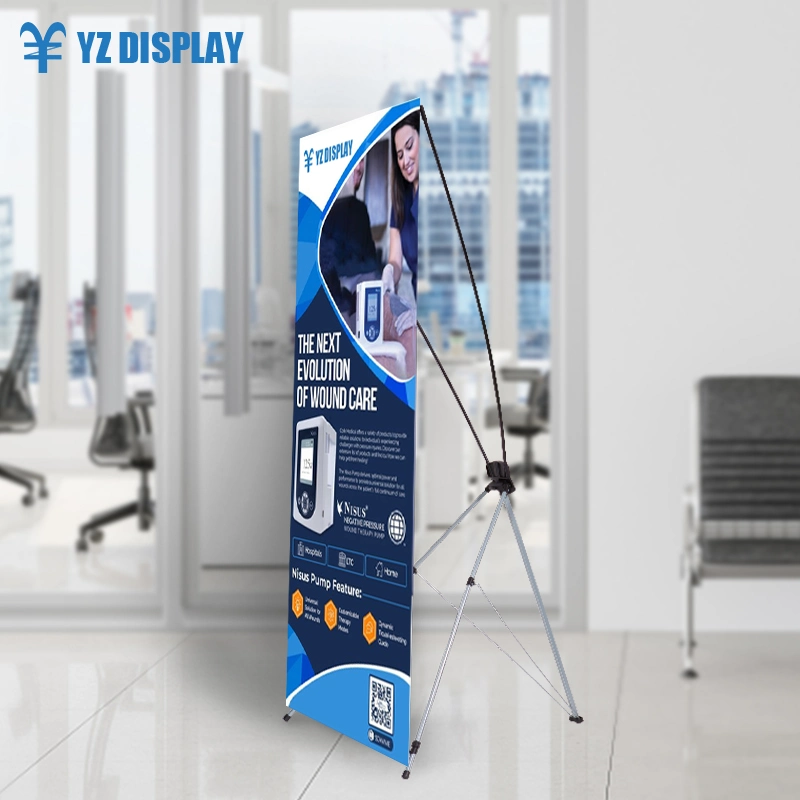 Economic Outdoor Aluminum Material X Stand Display Banner for Advertising Post