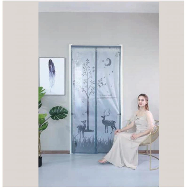 Magnetic Screen Door, Qjmxrou Heavy Duty Mesh Curtain with Powerful Magnets and Full Frame Tape, Let Fresh Air in 90*210 Cm