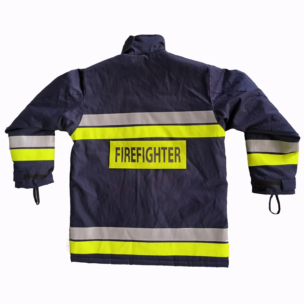 Fato de proteção contra incêndios Aramid Navy Blue Firefighter de 4 camadas Fato bombeiro bombeiro bombeiro bombeiro bombeiro