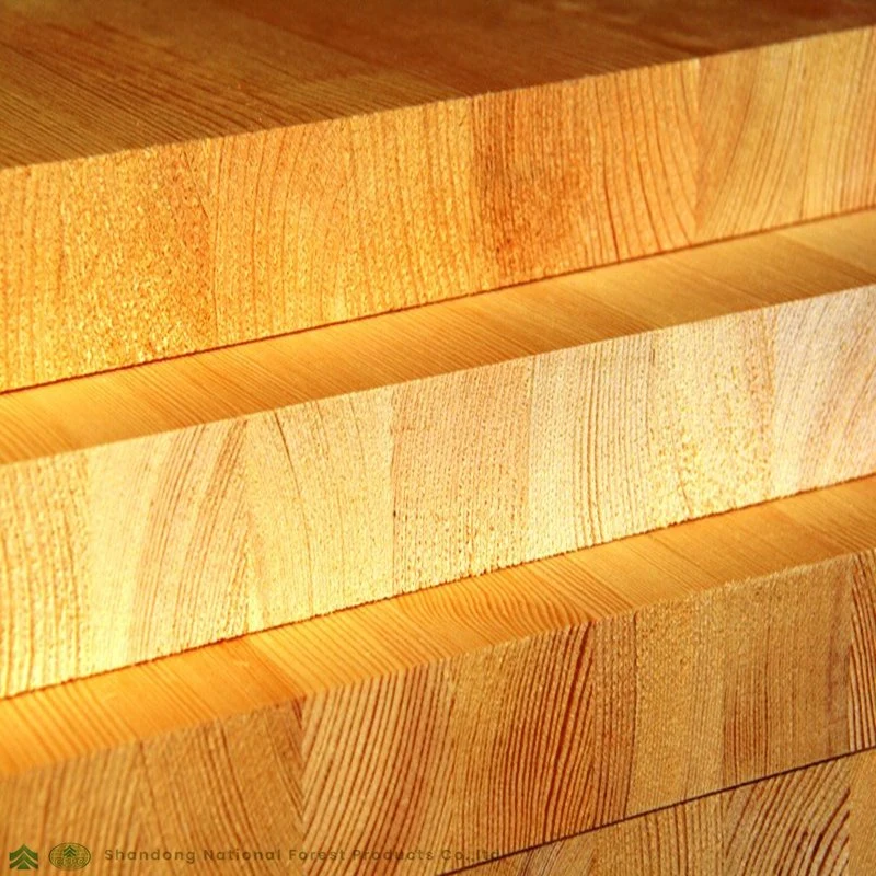 Suministro de fábrica del panel laminado roble madera de álamo amarillo Panel pegado para muebles