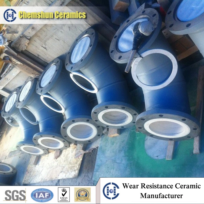 Engineering Alumina Oxide Ceramic Bend Tube Lining with Costmized Degree