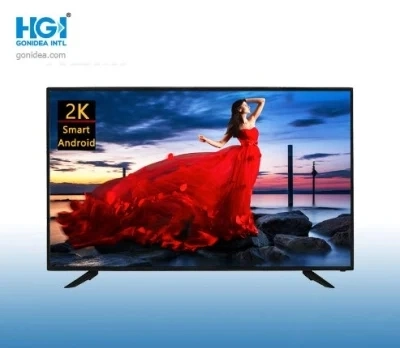 Pantalla plana LCD LED de color negro de uso doméstico de la televisión inteligente Android TV HGT-42