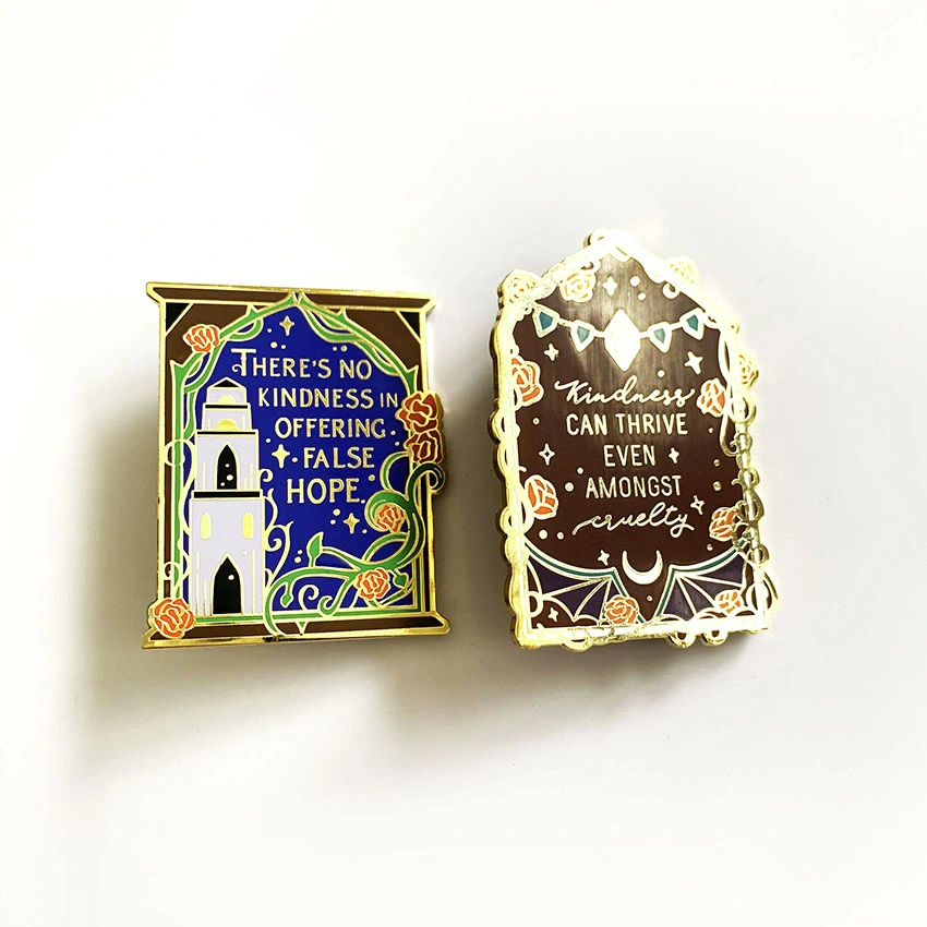 Vente en gros tige de lapin en tinplate brillante plaquée tige en émail promotion métal Badge en étain