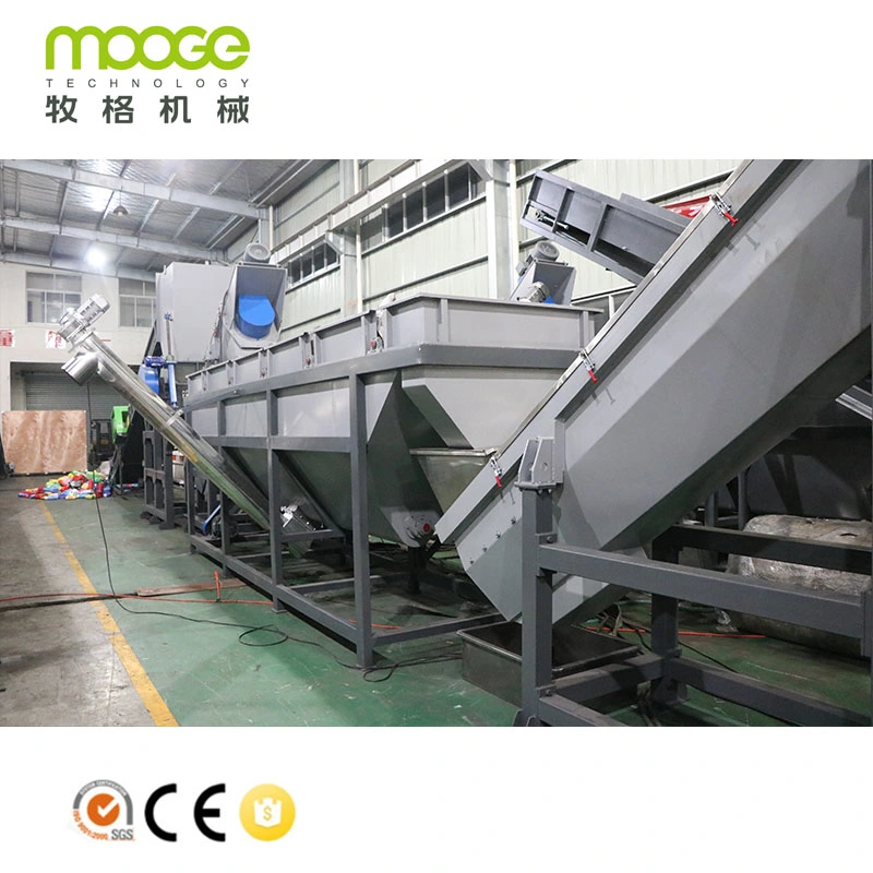 Waste Plastic HDPE LDPE PP PE PET Bottle Flakes Film Woven Bags Crushing Washing Recycling Line Pelletizing Plant Granulator Granulation Machine