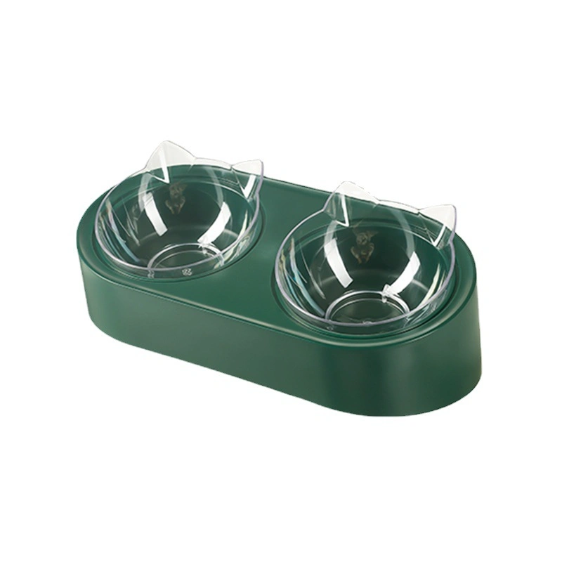 Factory Direct Pet Supply Pet Double Bowl Plastic Food Water Bowl